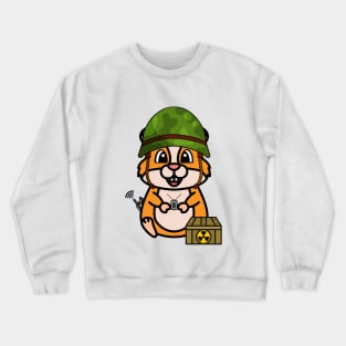 Army Hamster Crewneck Sweatshirt